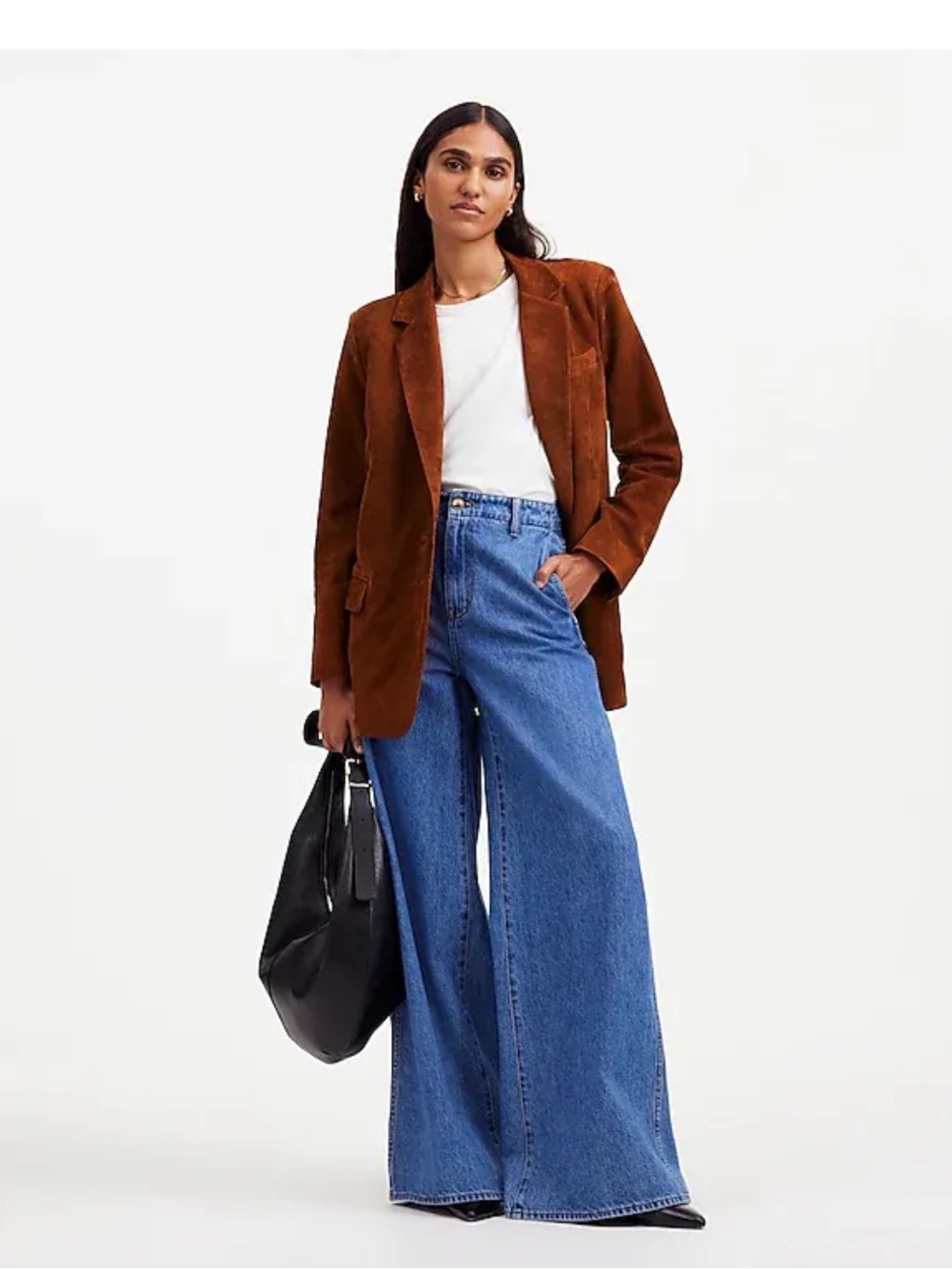 Madewell Wide Sweep Denim Trousers
Wide-Leg Blue Denim Jeans
